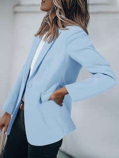 Foto 3 | Blazer Cicky Bell Para Mujer, Casual, Con Frente Abierto, Oficina, Trabajo, Azul Cielo - Venta Internacional.