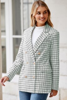 Foto 4 | Blazer Happy Sailed Para Mujer, Cuello Con Solapa Y Doble Botonadura - Venta Internacional.