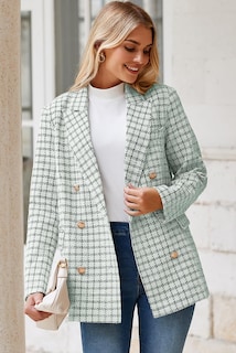 Foto 5 | Blazer Happy Sailed Para Mujer, Cuello Con Solapa Y Doble Botonadura - Venta Internacional.