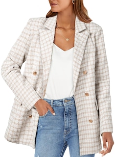 Foto 1 | Blazer Happy Sailed Para Mujer, Tela Tejida, Color Beige, Talla Xl - Venta Internacional.