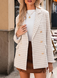 Foto 4 | Blazer Happy Sailed Para Mujer, Tela Tejida, Color Beige, Talla Xl - Venta Internacional.