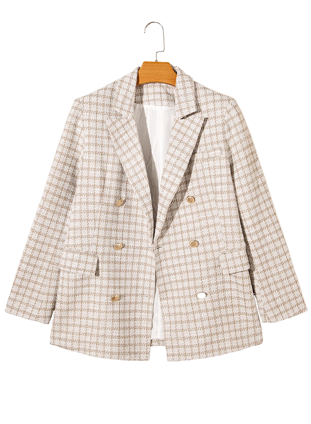 Foto 8 pulgar | Blazer Happy Sailed Para Mujer, Tela Tejida, Color Beige, Talla Xl - Venta Internacional.