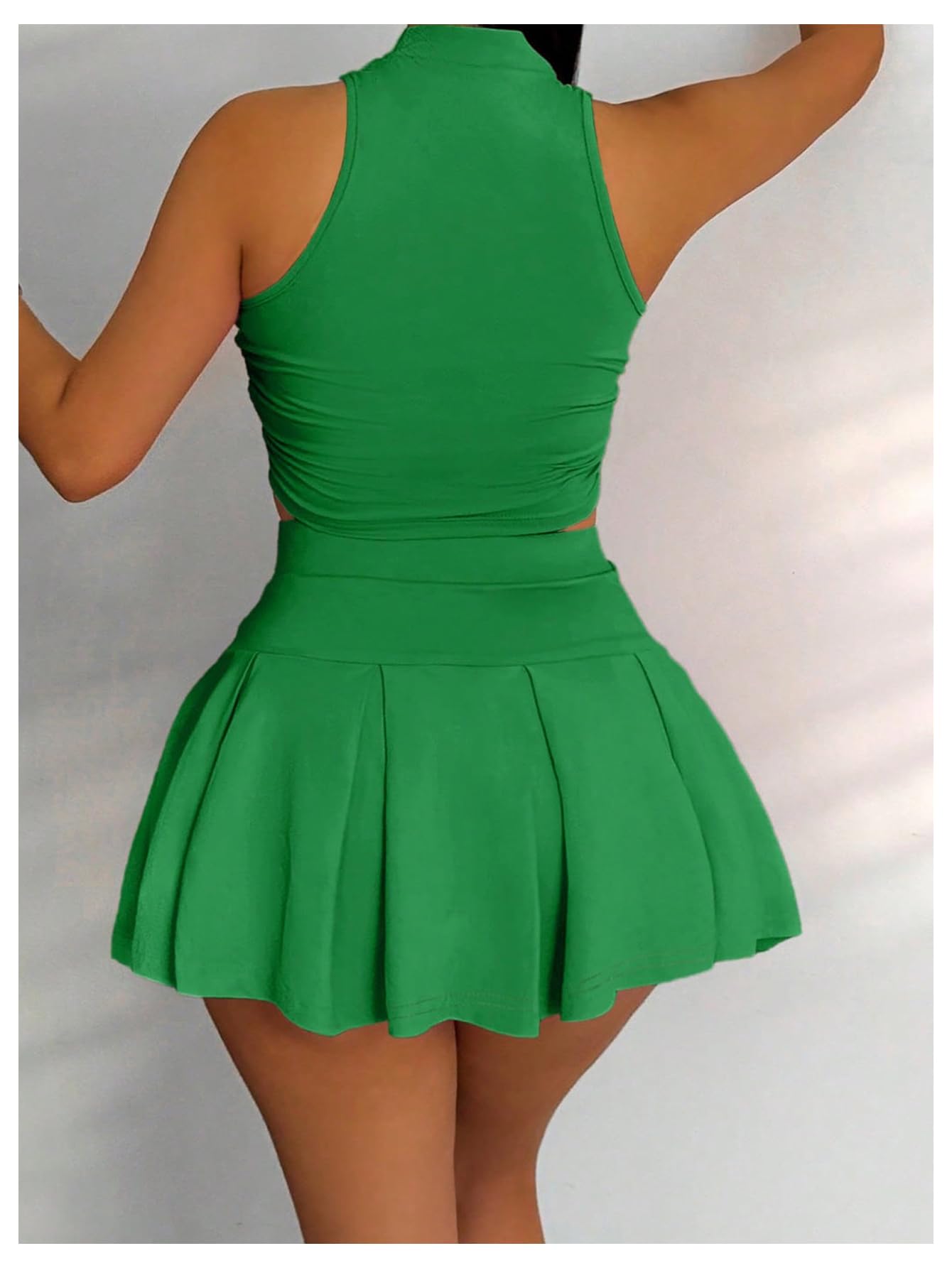Foto 3 pulgar | Camiseta Corta Sin Mangas Y Falda Outfit Soly Hux Para Verano, De 2 Piezas, Para Mujer - Venta Internacional.