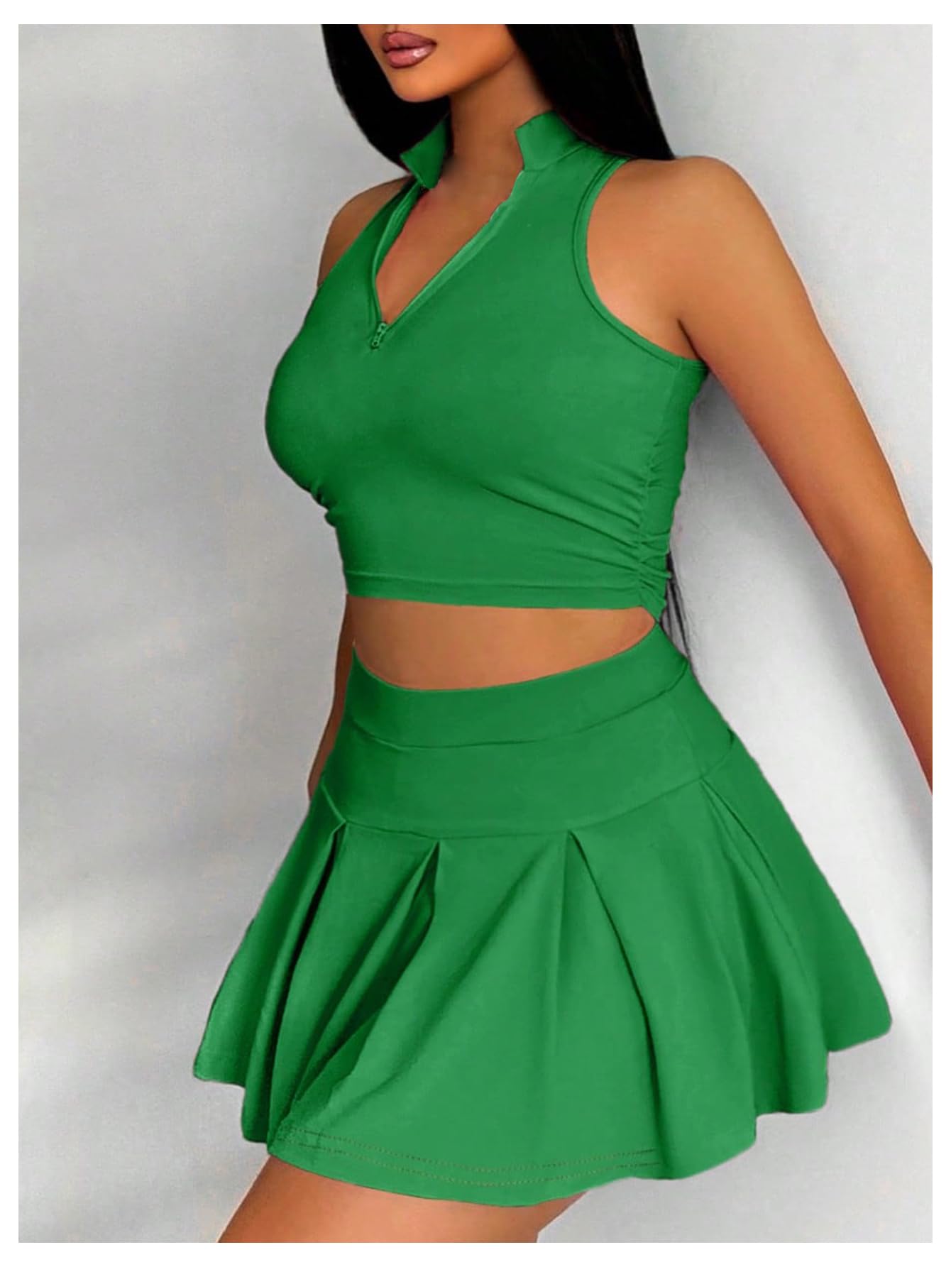 Foto 5 pulgar | Camiseta Corta Sin Mangas Y Falda Outfit Soly Hux Para Verano, De 2 Piezas, Para Mujer - Venta Internacional.