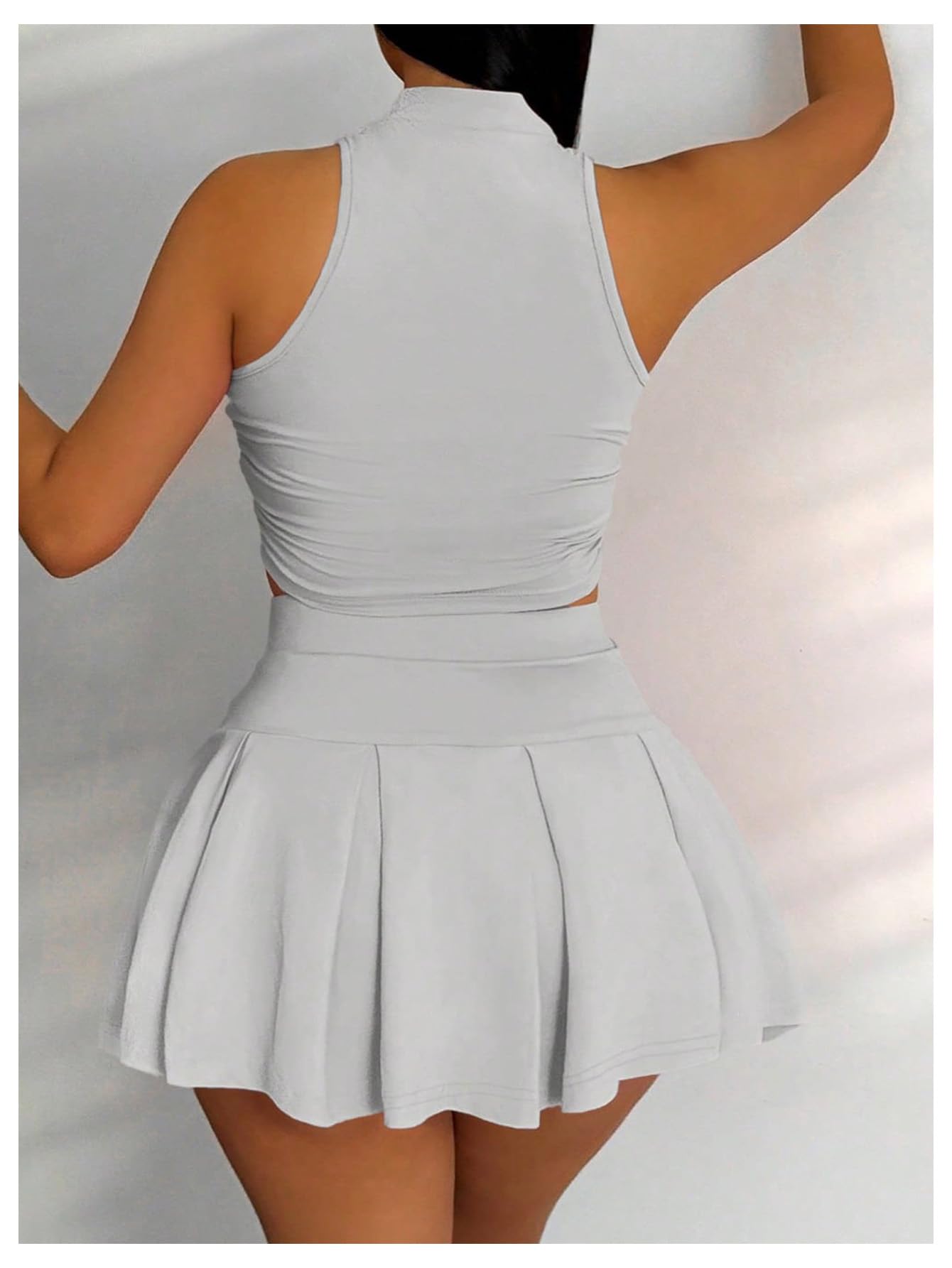 Foto 3 pulgar | Camiseta Corta sin Mangas y Falda Outfit Soly Hux para Mujer - Venta Internacional