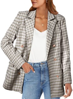 Foto 1 | Chaqueta Tipo Blazer Happy Sailed Tweed Con Doble Botonadura Para Mujer - Venta Internacional.