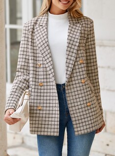 Foto 3 | Chaqueta Tipo Blazer Happy Sailed Tweed Con Doble Botonadura Para Mujer - Venta Internacional.