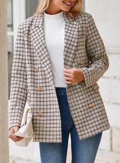 Foto 4 | Chaqueta Tipo Blazer Happy Sailed Tweed Con Doble Botonadura Para Mujer - Venta Internacional.