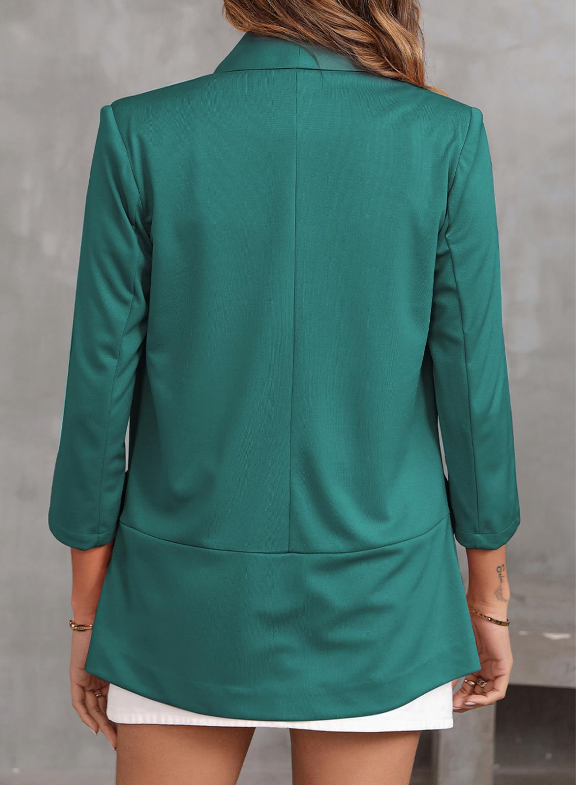 Foto 5 | Chaqueta Tipo Blazer Happy Sailed Con Parte Delantera Abierta Y Manga 3/4 Para Mujer - Venta Internacional.