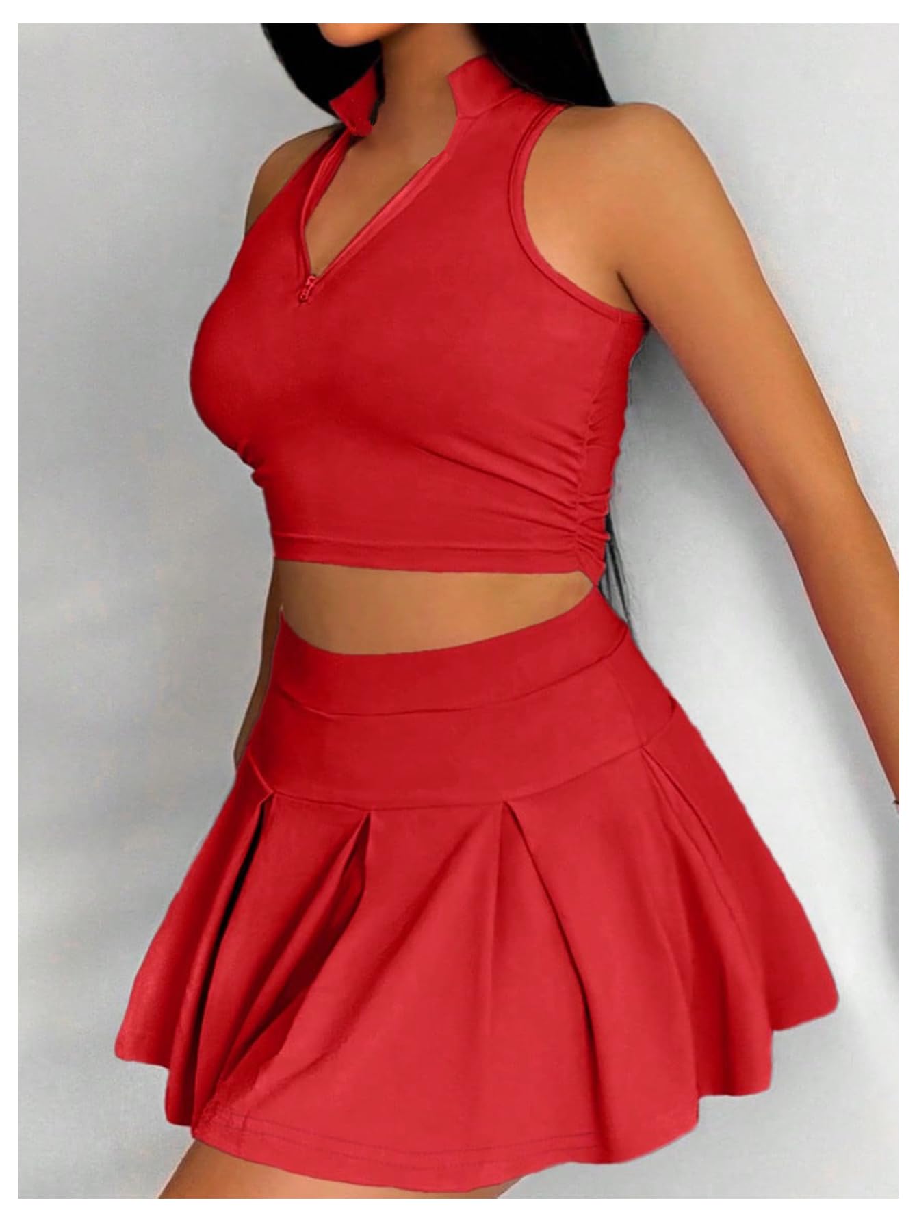 Foto 5 pulgar | Camiseta Corta Sin Mangas Y Falda Outfit Soly Hux Para Verano, De 2 Piezas, Para Mujer - Venta Internacional.