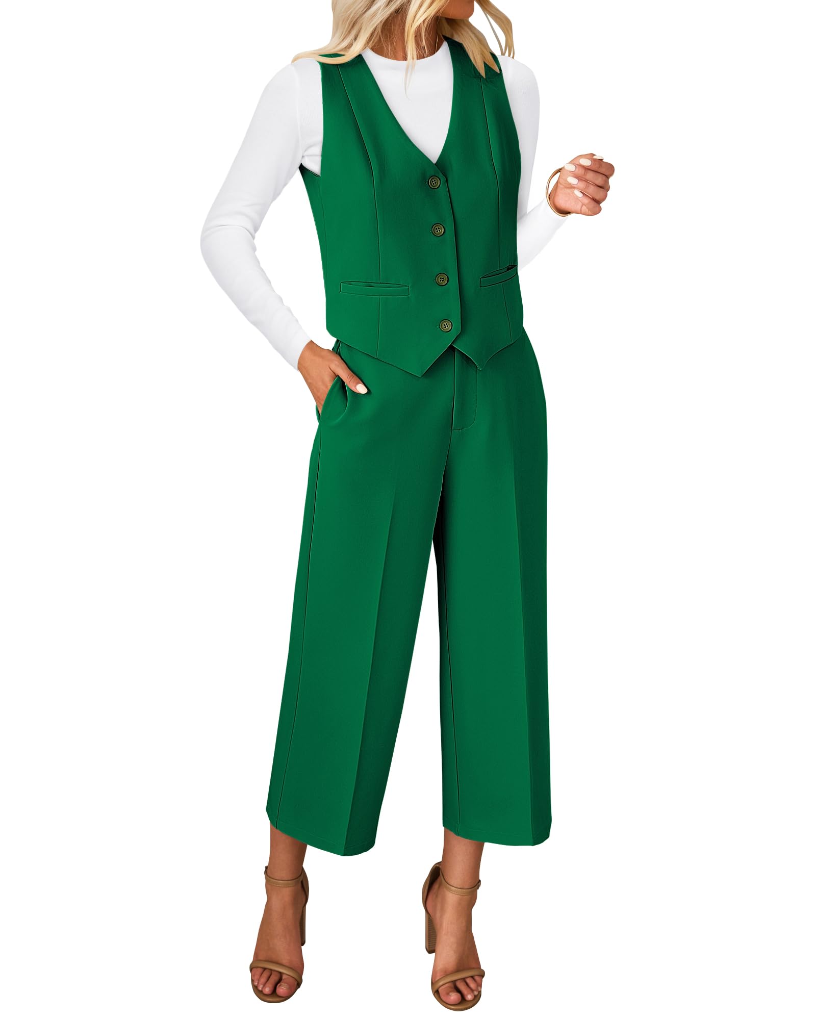Foto 1 | Conjuntos De Verano De Dos Piezas Luvamia Business Casual Para Mujer - Venta Internacional.