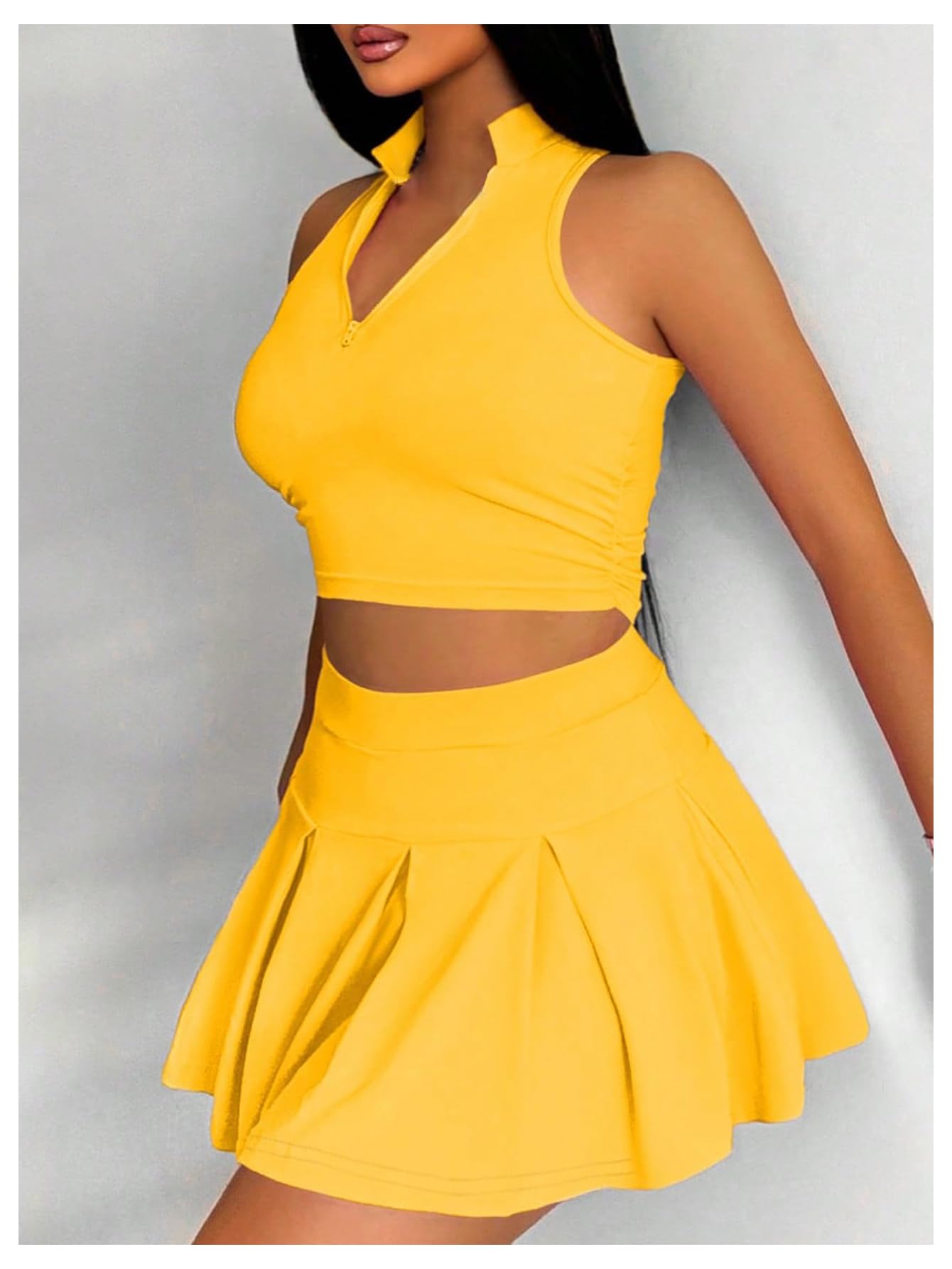 Foto 5 pulgar | Camiseta Corta Sin Mangas Y Falda Outfit Soly Hux Para Verano, De 2 Piezas, Para Mujer - Venta Internacional.