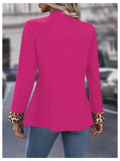 Foto 2 | Blazer Sweatyrocks Para Mujer, Con Botones Abiertos En La Parte Delantera, Poliéster Rosa Intenso - Venta Internacional