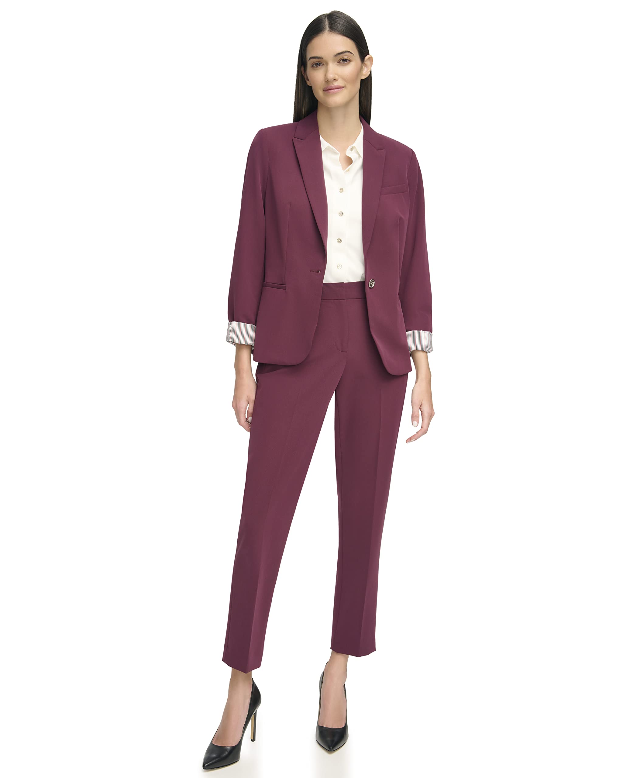 Foto 2 pulgar | Chaqueta De Negocios Blazer Tommy Hilfiger Para Mujer Winetasting - Venta Internacional.