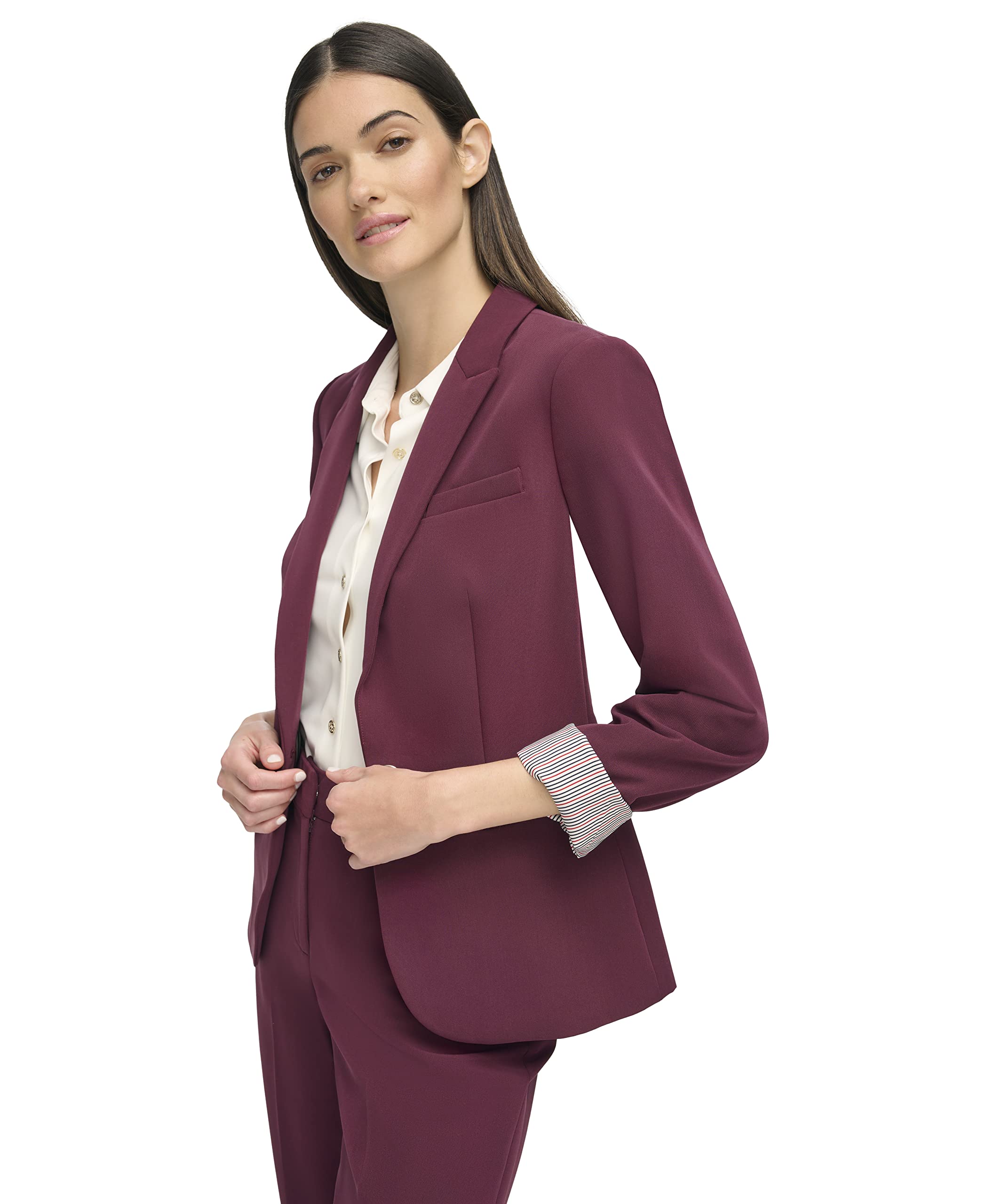 Foto 2 | Chaqueta De Negocios Blazer Tommy Hilfiger Para Mujer Winetasting - Venta Internacional.