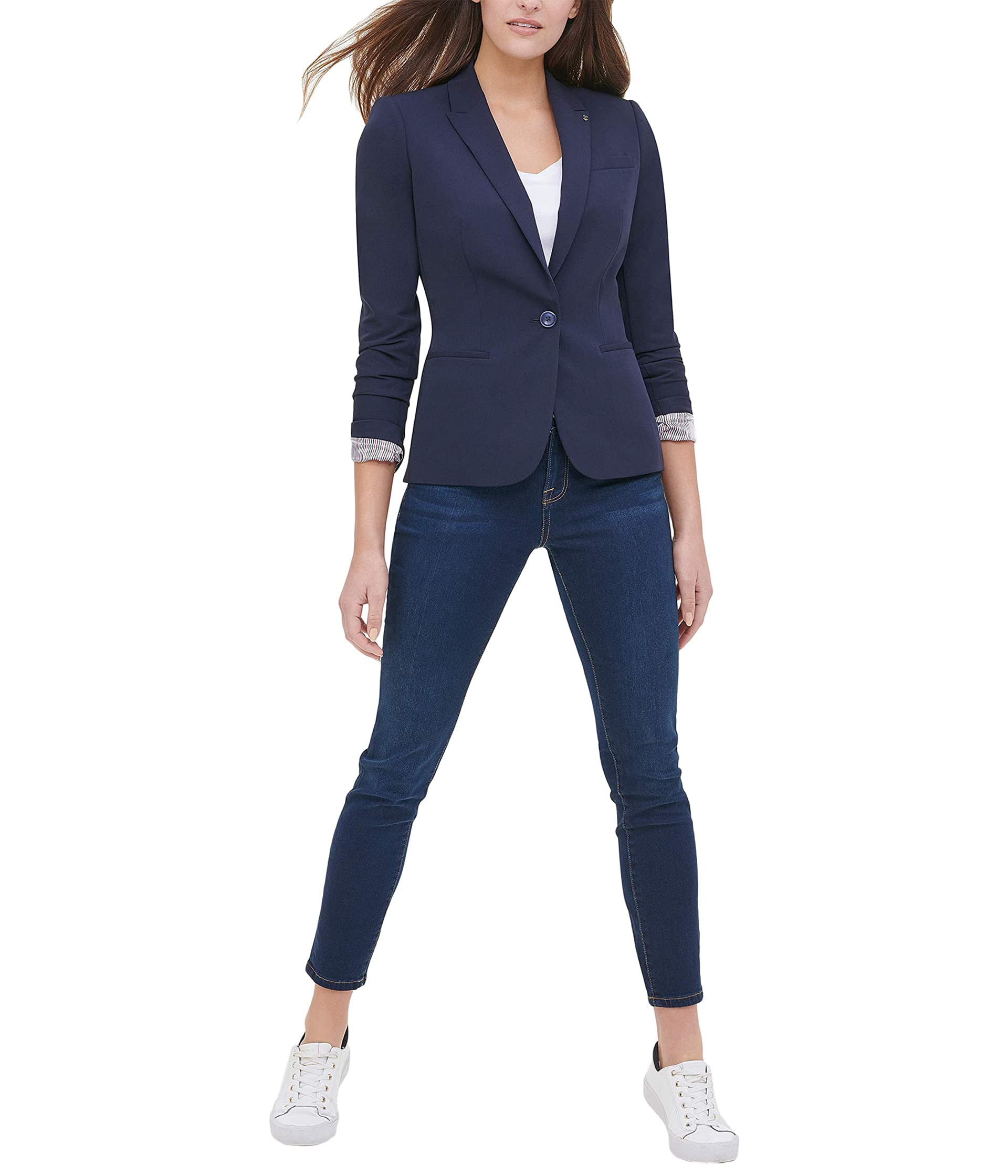 Foto 3 pulgar | Chaqueta Tommy Hilfiger Business Midnight Shadow Para Mujer, Talla 14 - Venta Internacional.