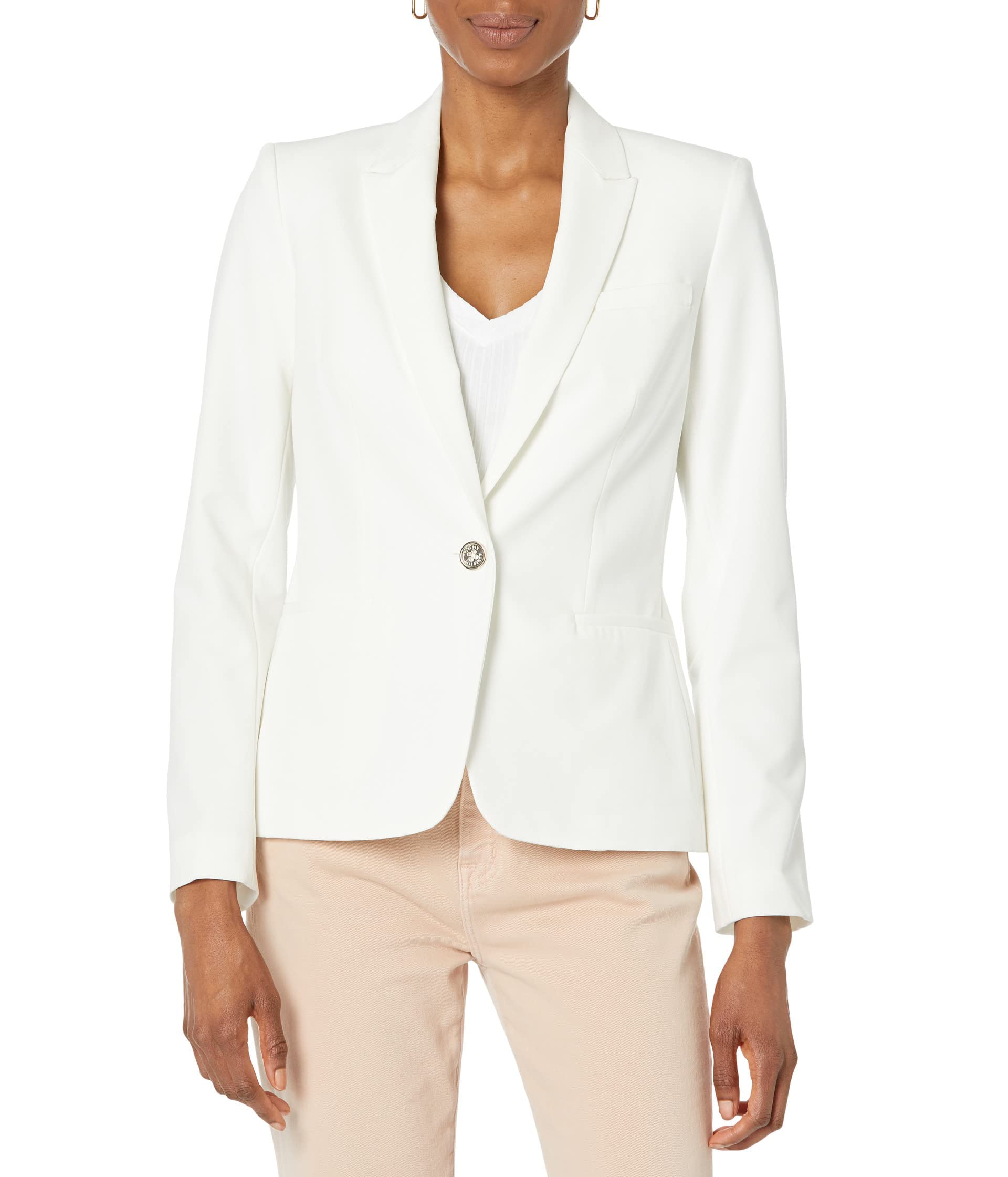 Foto 2 pulgar | Blazer Tommy Hilfiger Business Ivory Para Mujer, Talla 10 - Venta Internacional.