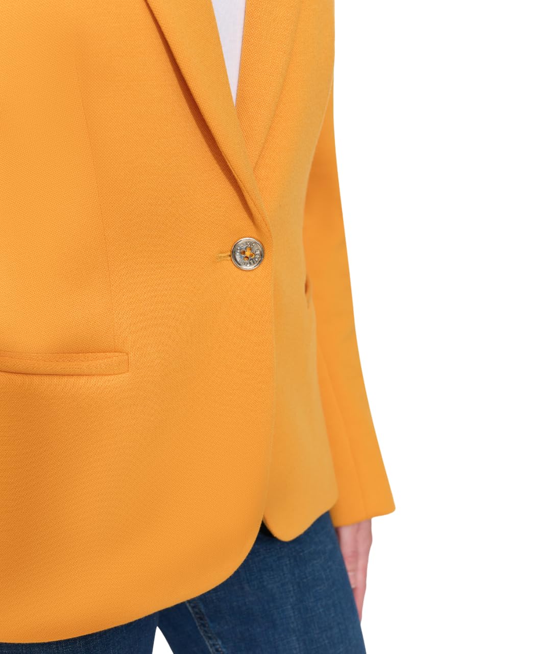 Foto 2 | Blazer Tommy Hilfiger Para Mujer, Diseño De Girasol Con Un Botón, Talla 2 - Venta Internacional.