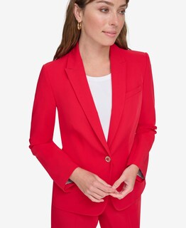 Foto 2 | Chaqueta Tommy Hilfiger Para Mujer, Color Escarlata, Talla 16, Con Un Botón - Venta Internacional.