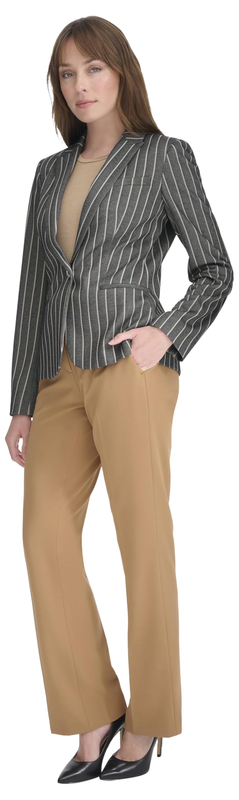 Foto 1 | Chaqueta De Negocios Para Mujer, Modelo Tommy Hilfiger, Modelo Blazer, Talla 8, Color Negro - Venta Internacional.