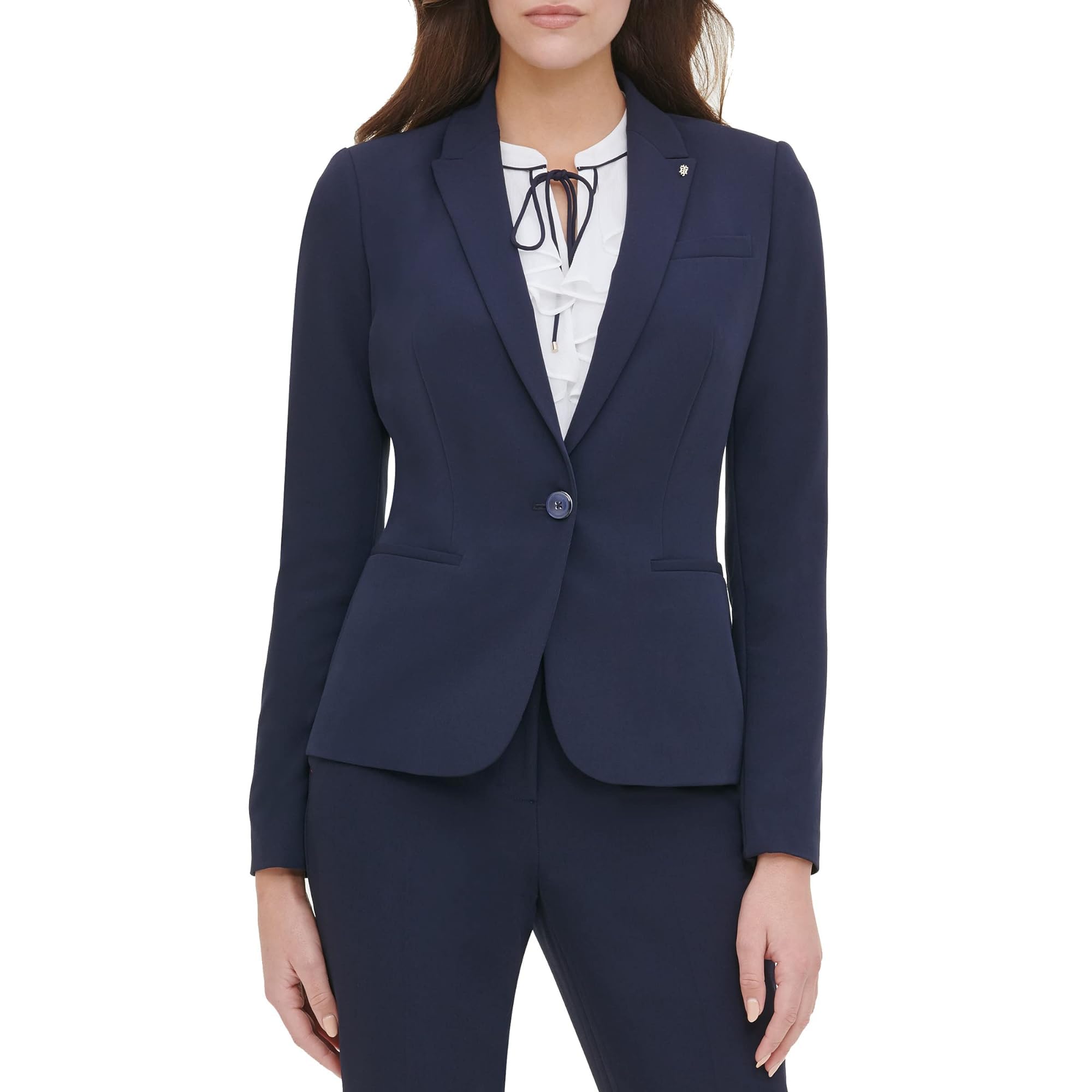Foto 2 pulgar | Chaqueta De Negocios Para Mujer De Estilo Blazer Tommy Hilfiger Dark Midnight - Venta Internacional.