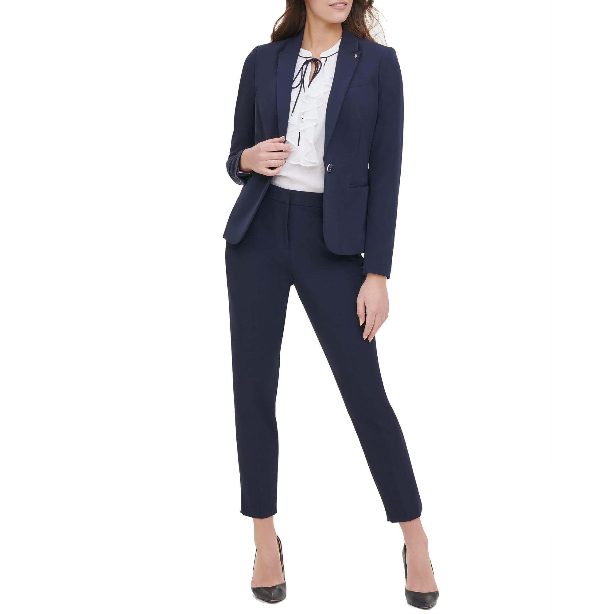 Foto 5 pulgar | Chaqueta De Negocios Para Mujer De Estilo Blazer Tommy Hilfiger Dark Midnight - Venta Internacional.