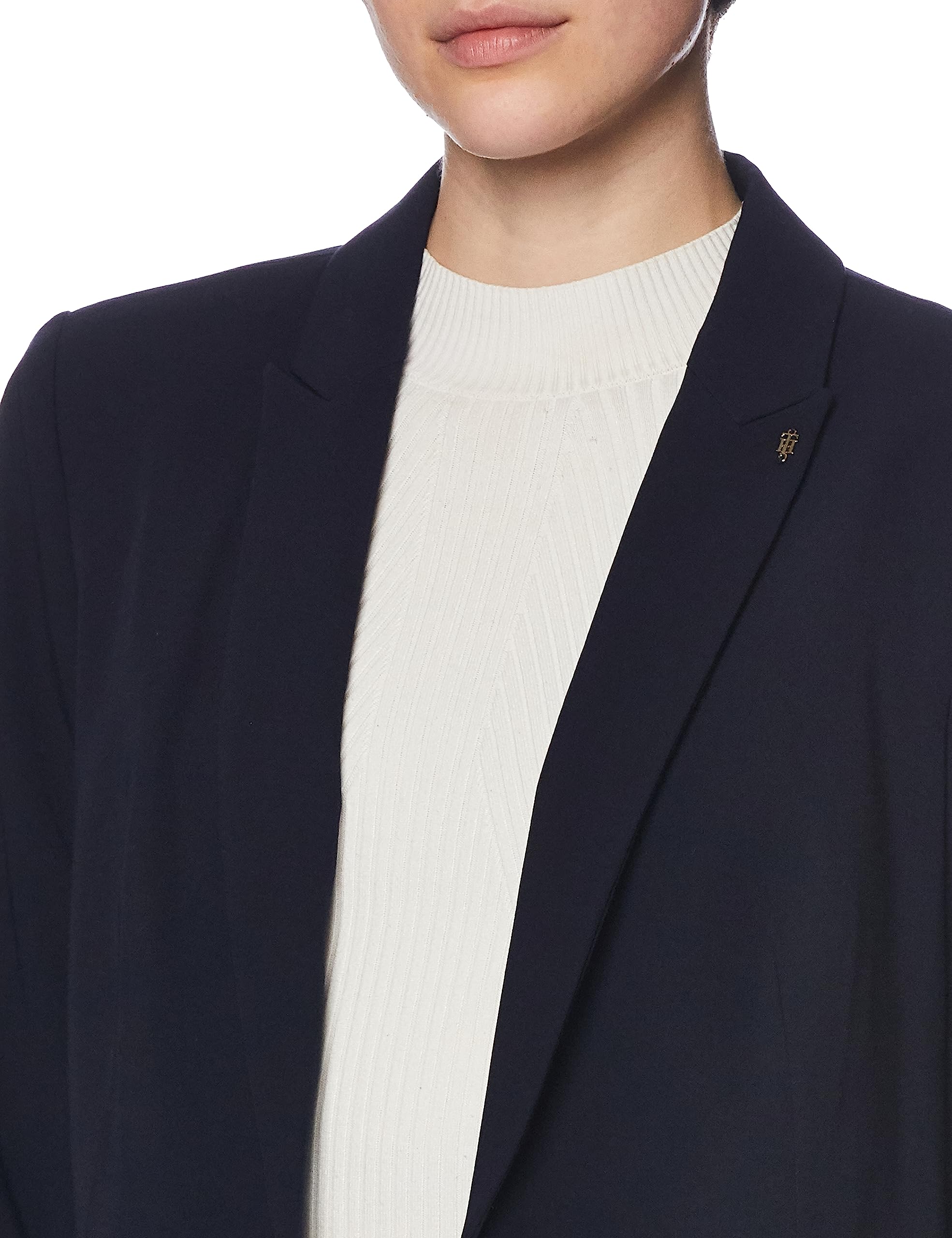 Foto 4 | Chaqueta Tommy Hilfiger Deep Midnight Con Un Botón Para Mujer - Venta Internacional.