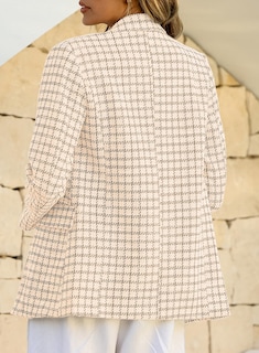 Foto 2 | Blazer Happy Sailed Plaid Para Mujer, Casual, De Negocios, Color Mostaza - Venta Internacional.