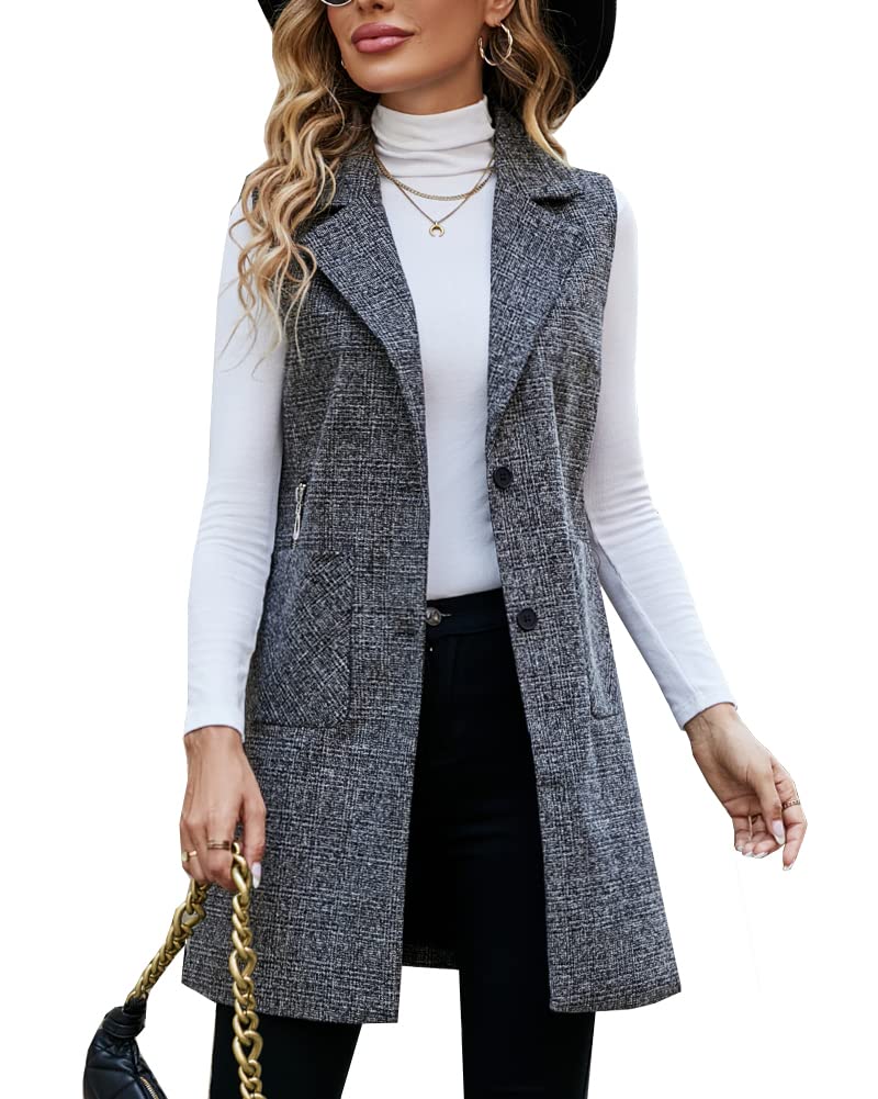 Foto 2 pulgar | Chaqueta Tipo Chaleco Kedera, Gabardina Larga Sin Mangas Para Mujer - Venta Internacional.
