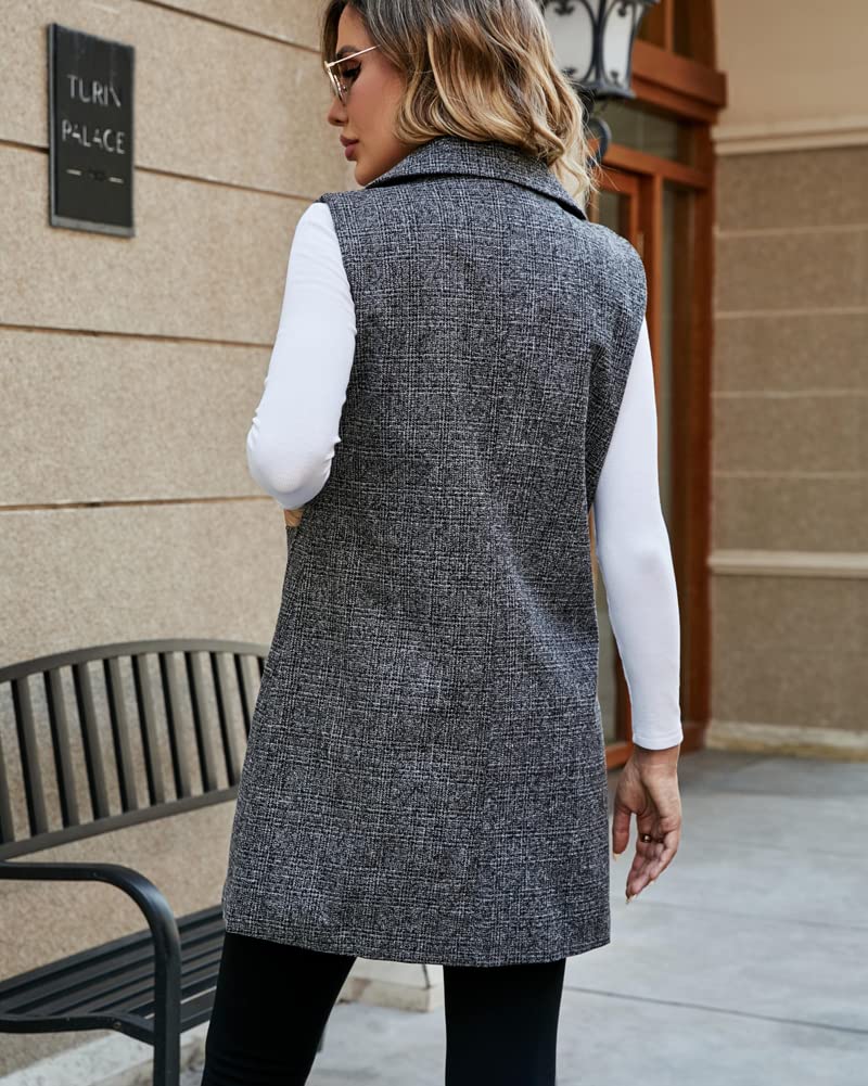 Foto 2 | Chaqueta Tipo Chaleco Kedera, Gabardina Larga Sin Mangas Para Mujer - Venta Internacional.