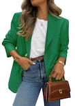 Blazer Prettygarden 2025 Para Mujer, Casual, De Negocios, Color Verde - Venta Internacional.