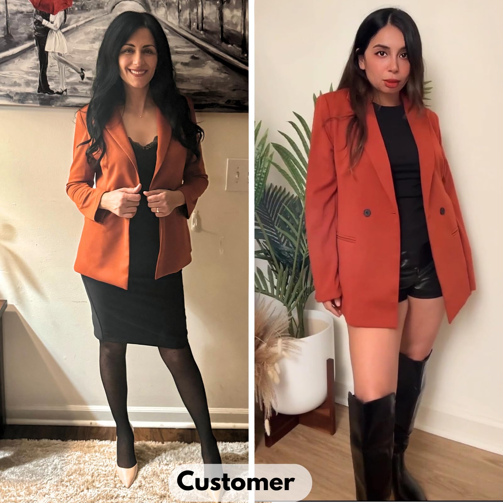 Foto 4 pulgar | Blazer Exlura Para Mujer, Casual, De Punto, Con Solapa, Holgado, Marrón - Venta Internacional.