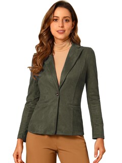 Foto 1 | Blazer Allegra K De Gamuza Sintética Con Cuello De Solapa Y Manga Larga Para Mujer - Venta Internacional.