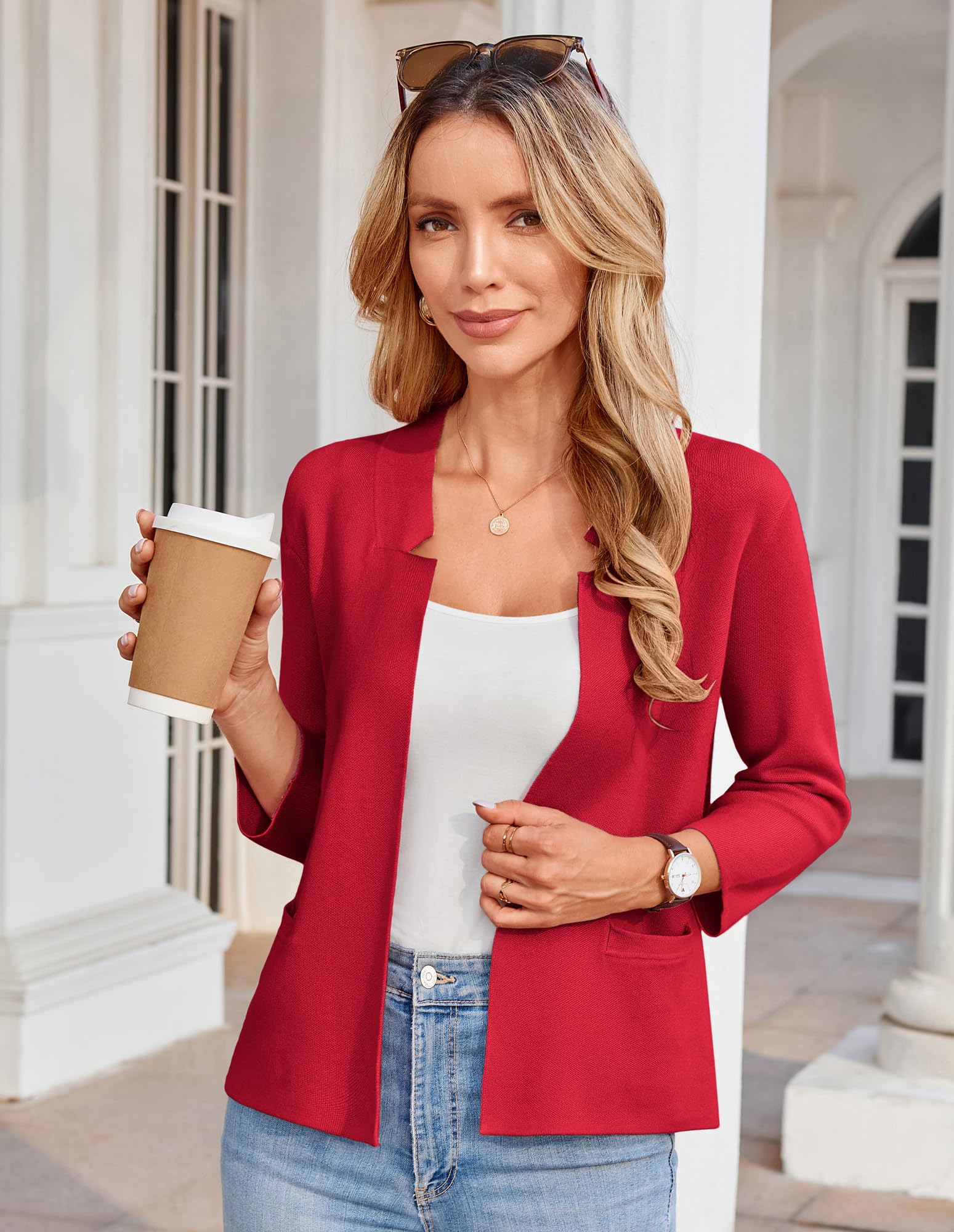 Foto 5 pulgar | Chaqueta Tipo Chaqueta Tipo Cárdigan Grace Karin Para Mujer, Color Rojo Xl - Venta Internacional.