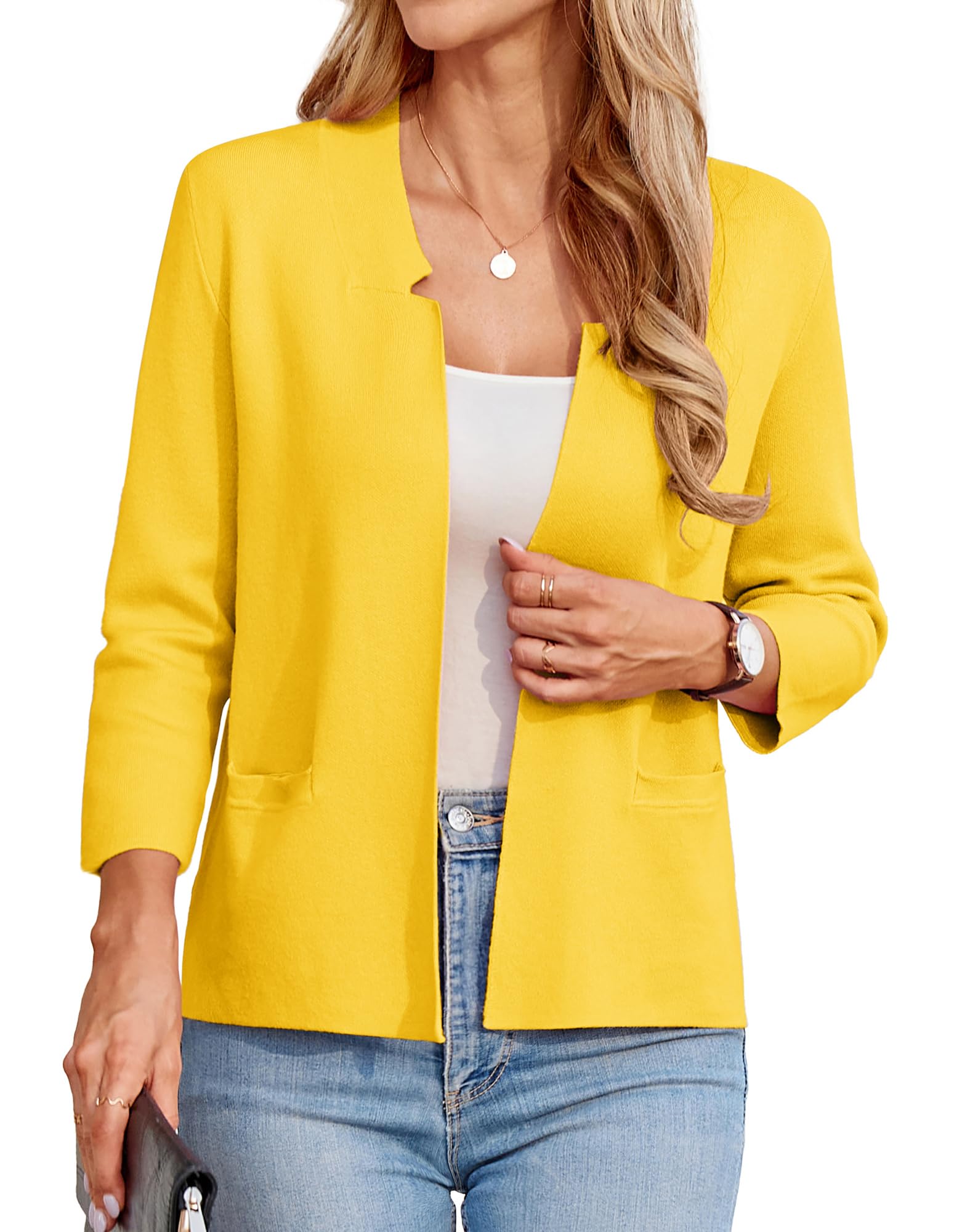 Foto 2 pulgar | Chaqueta De Punto Grace Karin Para Mujer, Frente Abierto, Manga 3/4 - Venta Internacional.