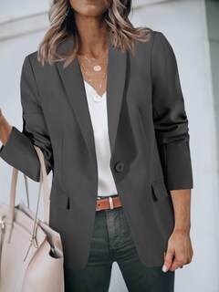 Foto 5 | Blazer Cicy Bell Casual De Manga Larga Con Frente Abierto Para Mujer - Venta Internacional.