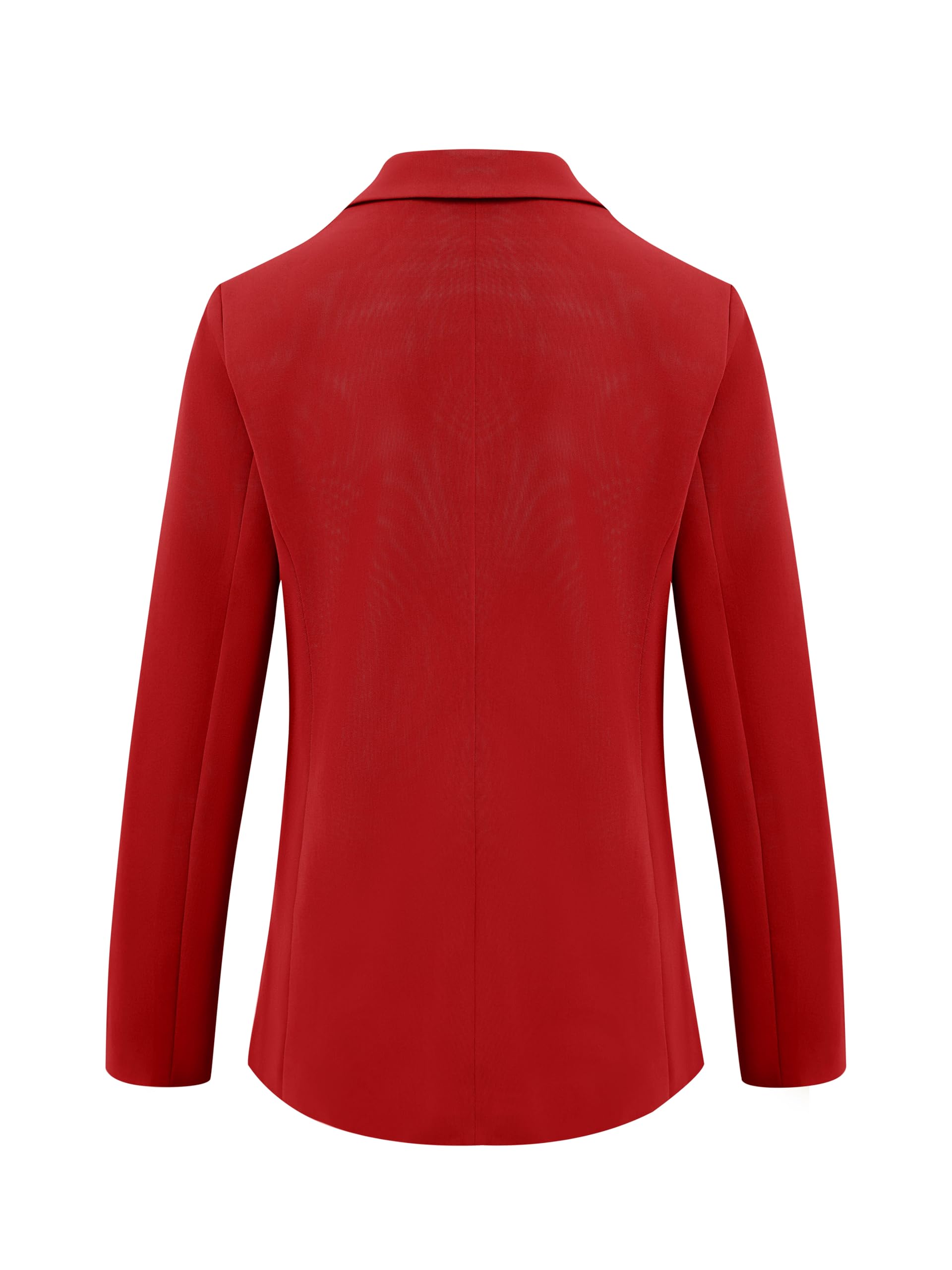 Foto 3 pulgar | Blazer Cicy Bell Para Mujer, Manga Larga, Manga Larga, Parte Delantera Abierta, Color Rojo - Venta Internacional.