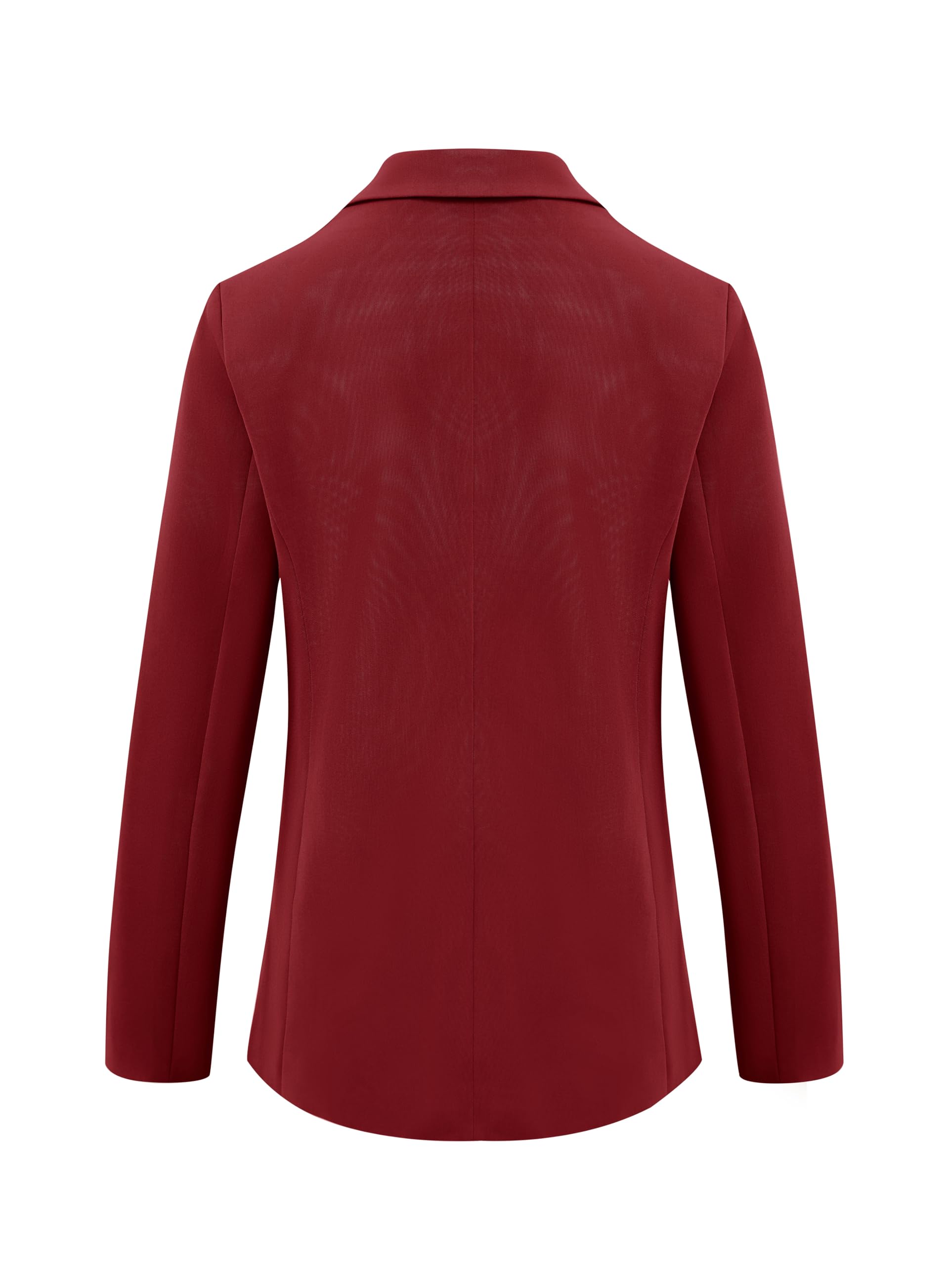 Foto 3 pulgar | Blazer Cicy Bell Para Mujer, Manga Larga, Parte Delantera Abierta, Color Burdeos - Venta Internacional.