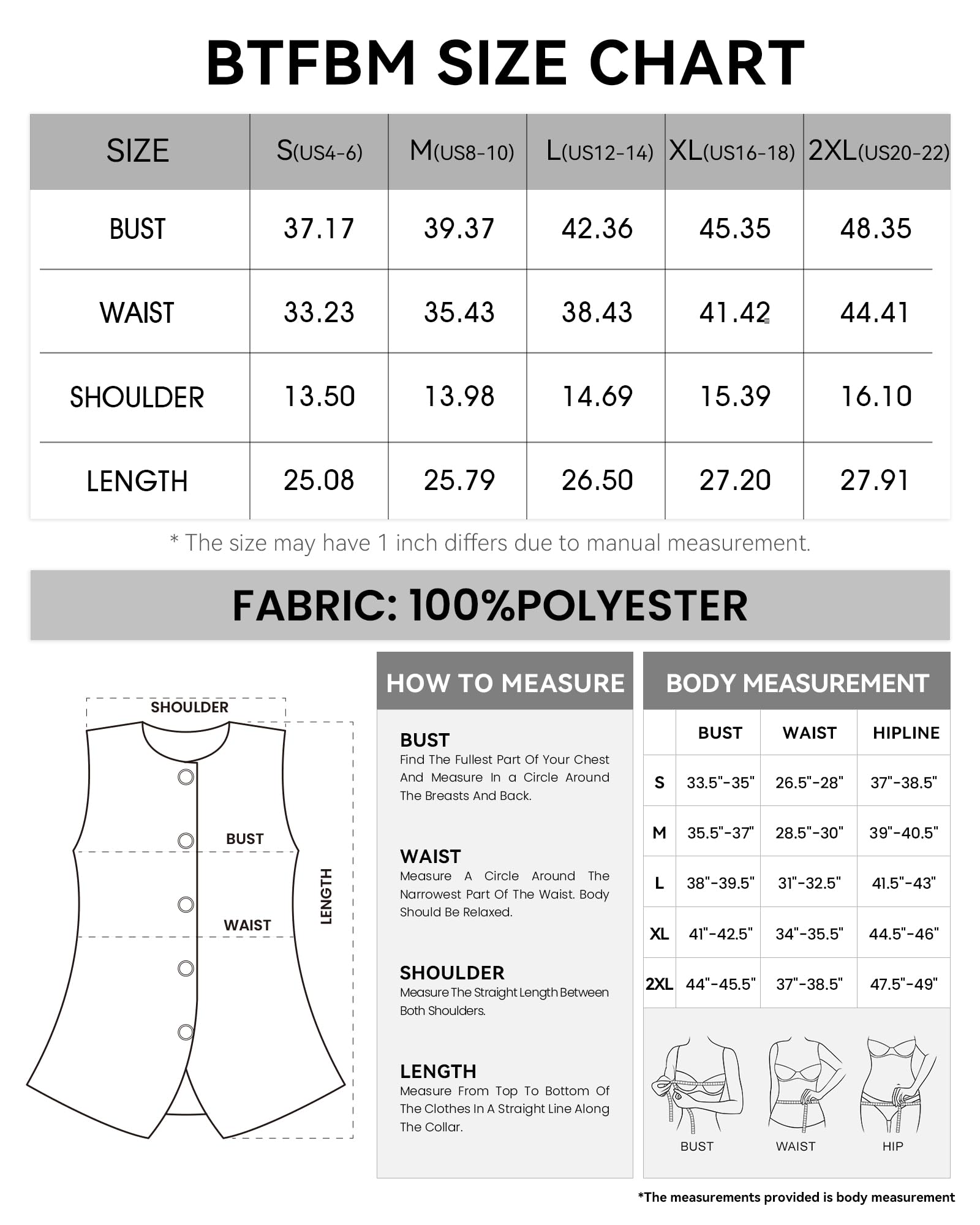 Foto 7 pulgar | Chaleco Blazer Btfbm De Verano Sin Mangas Para Mujer Negro Mediano - Venta Internacional.