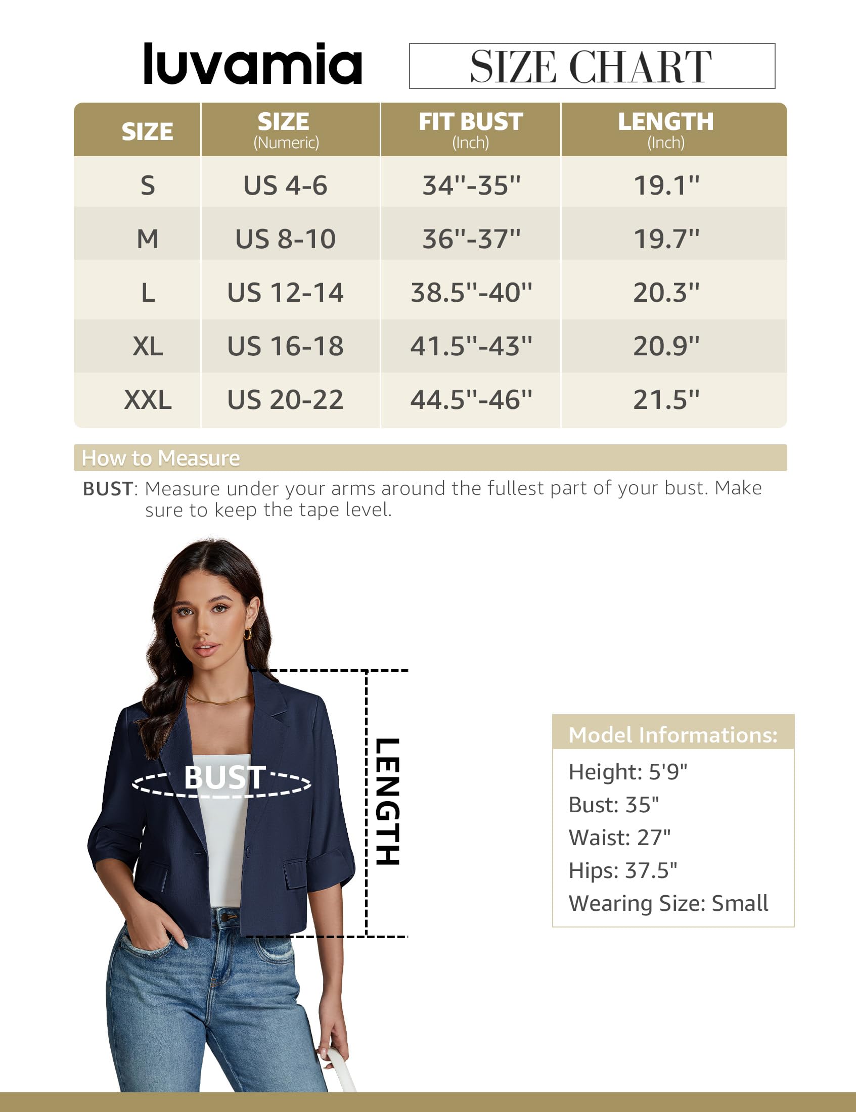 Foto 5 | Blazer Luvamia De Lino Para Mujer, Color Azul Marino, Talla L - Venta Internacional.