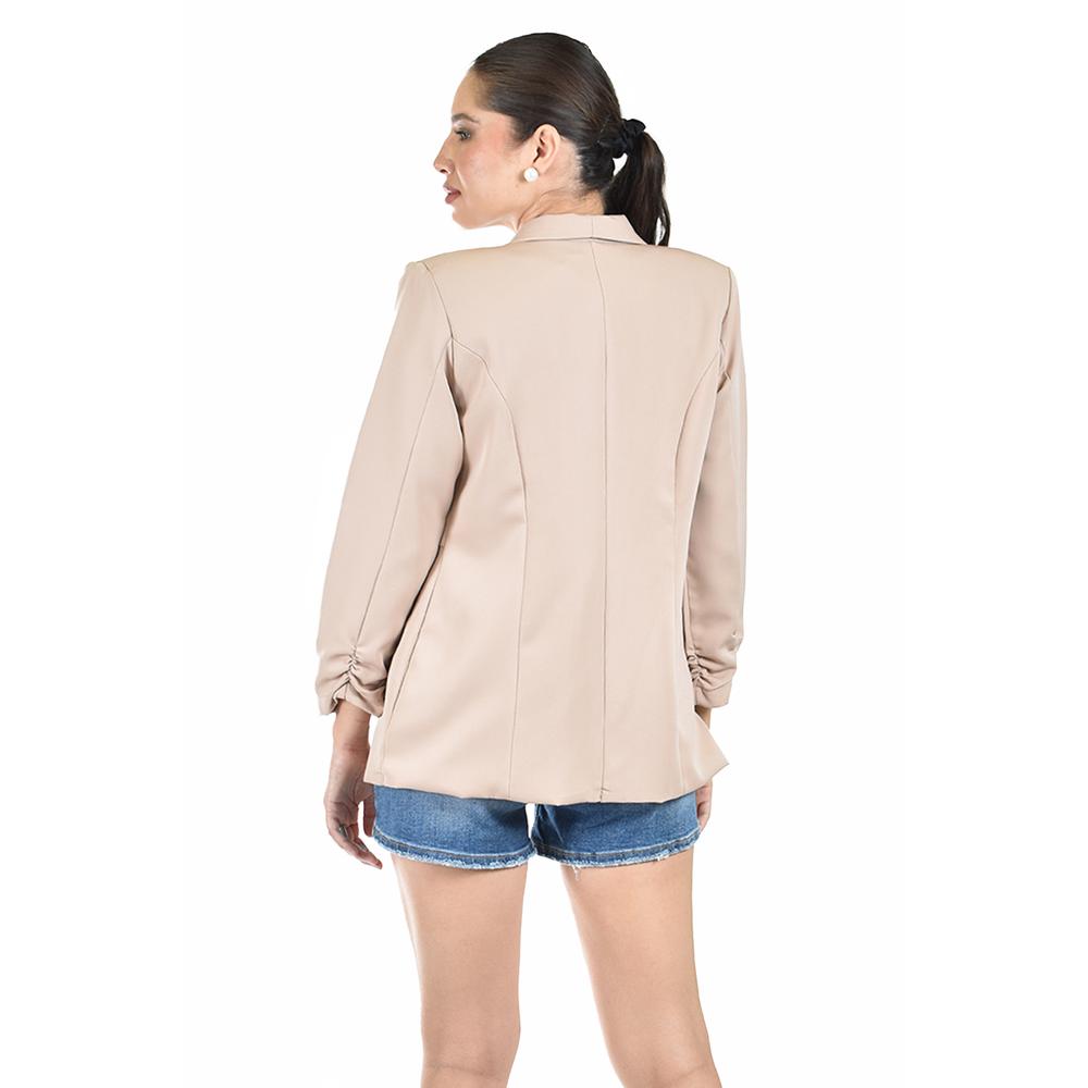 Foto 4 pulgar | Blazer Manga 3/4 Roman Fashion /juvenil, 12255 (moka) Beige