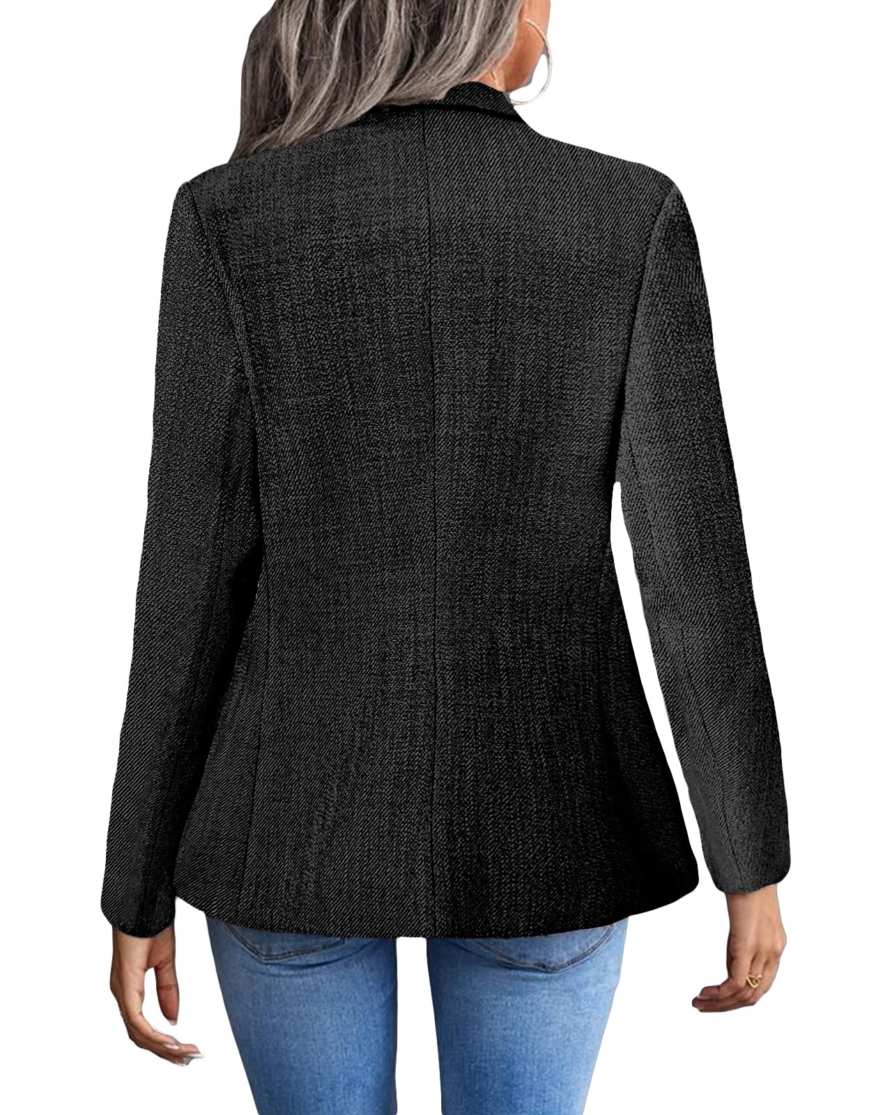 Foto 5 pulgar | Chaqueta Blazer Mina Self Black Tweed Plaid Para Mujer - Venta Internacional.