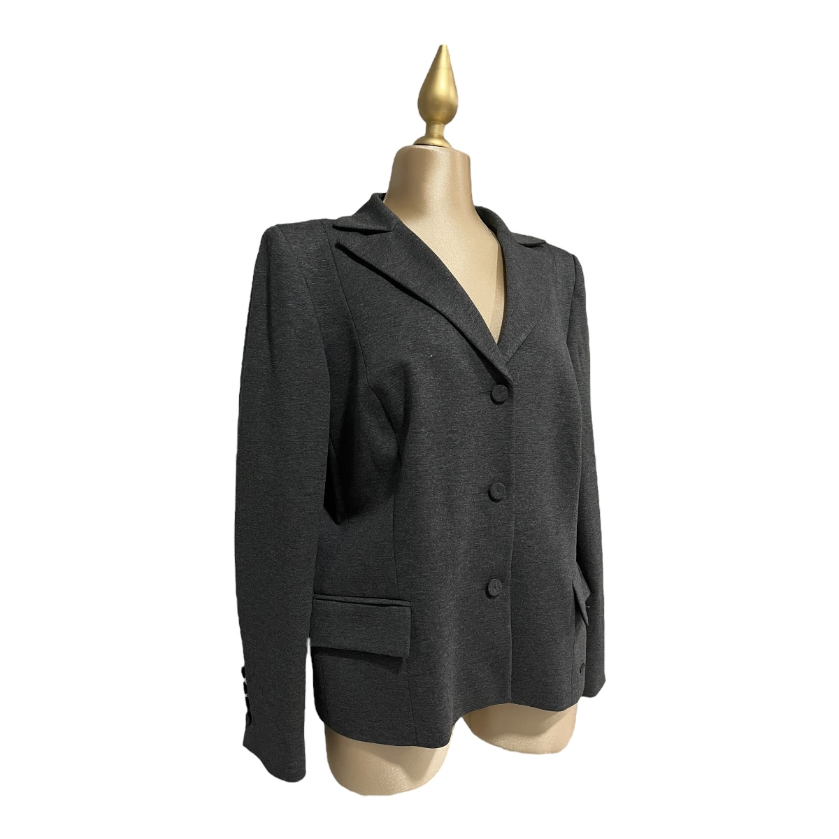 Foto 4 pulgar | Conjunto Gris Oxford Saco Y Pantalón Básico Mussi