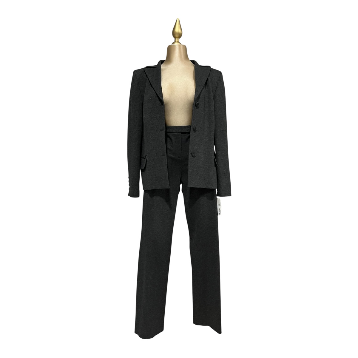 Foto 5 pulgar | Conjunto Gris Oxford Saco Y Pantalón Básico Mussi