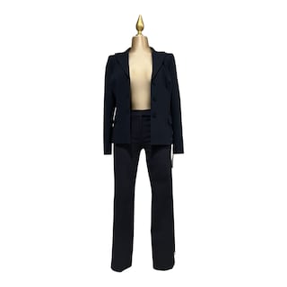 Foto 3 | Conjunto De Saco Y Pantalón Marino Básico Mussi