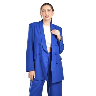 Foto 1 | Blazer Doble Botonadura Roman Fashion /juvenil 1370 (azul Rey) Azul