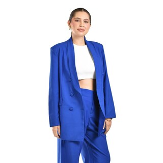 Foto 2 | Blazer Doble Botonadura Roman Fashion /juvenil 1370 (azul Rey) Azul