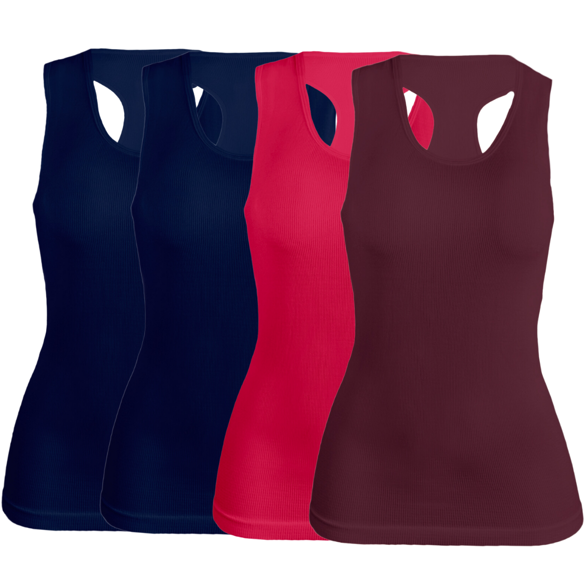Foto 2 pulgar | Pack De 4 Blusas De Tirante Unitalla Microfibra Fresca Basicos De Mujer Croptop Dama Bl-1007 Surtido En Color Ajustables