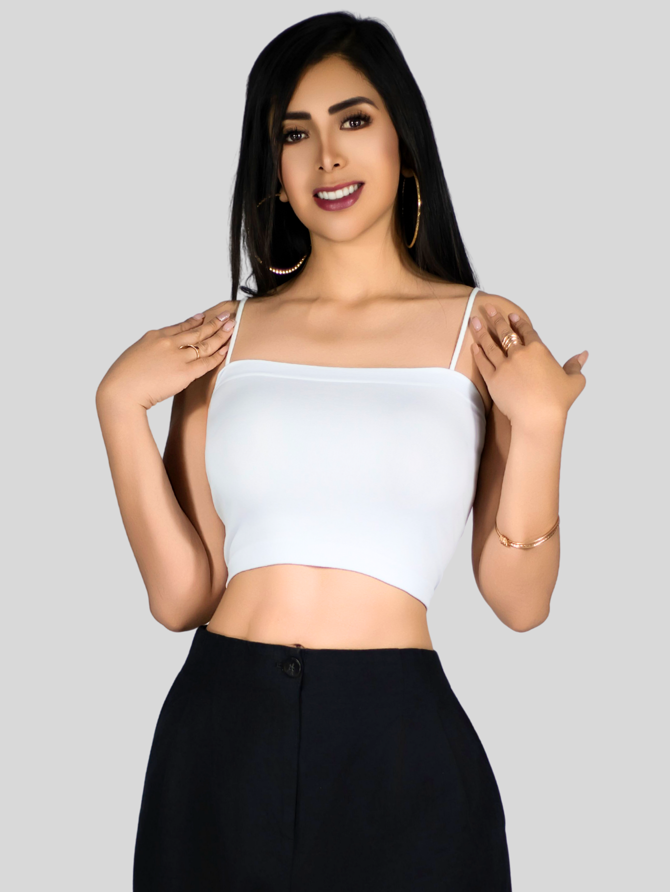 Foto 5 pulgar | Set 2 Blusa Mujer Crop Tirantes Top-1025-px2 Varios Colores Confort Y Frescura Día Y Noche