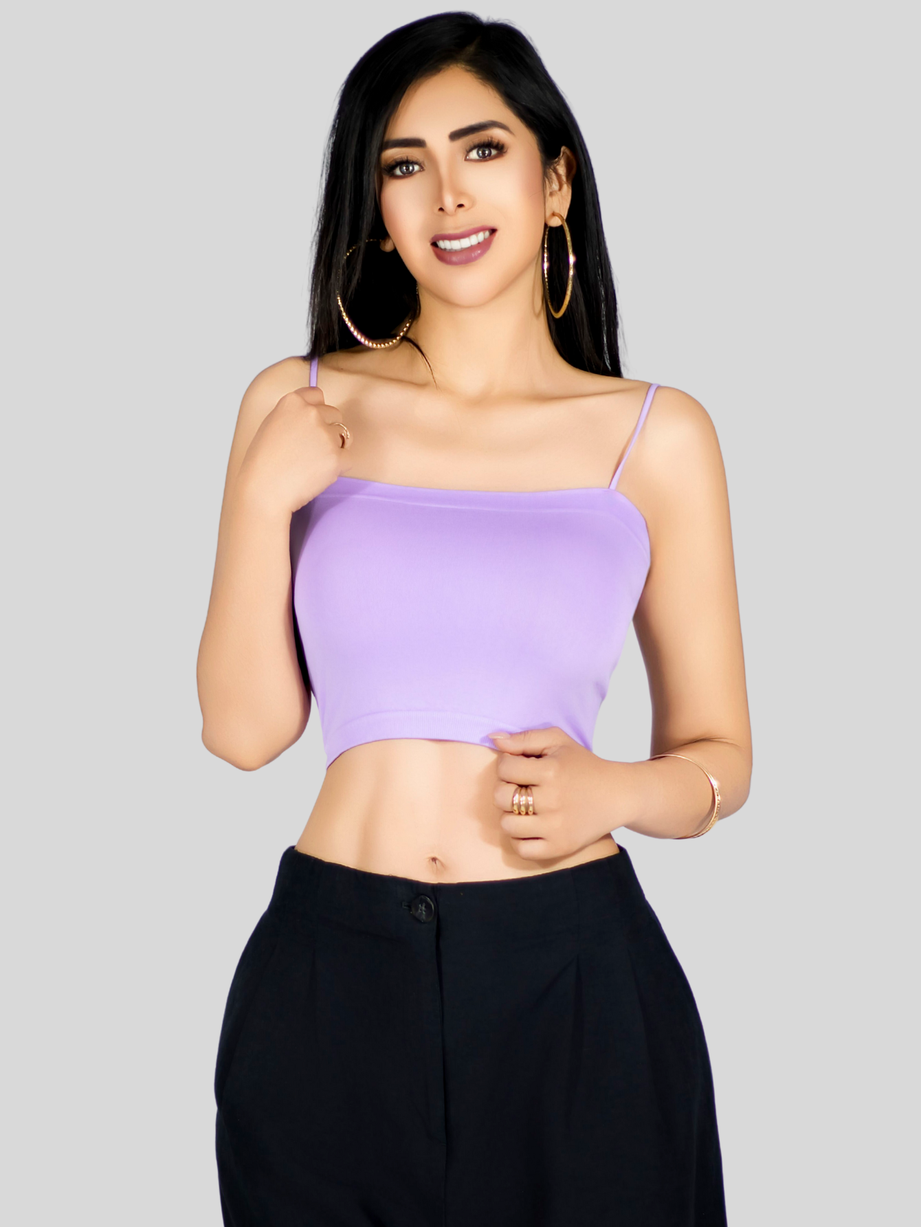 Foto 4 | Set 2 Blusa Mujer Crop Tirantes Top-1025-px2 Varios Colores Confort Y Frescura Día Y Noche